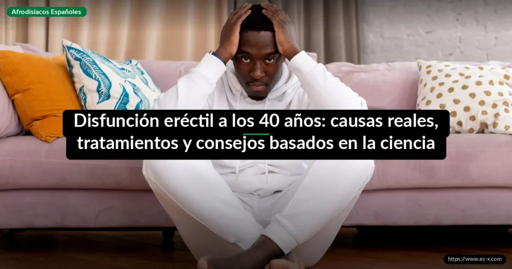 Disfunción eréctil a los 40 años: causas reales, tratamientos y consejos basados en la ciencia