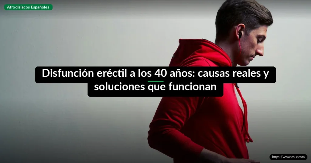 Disfunción eréctil a los 40 años: causas reales y soluciones que funcionan