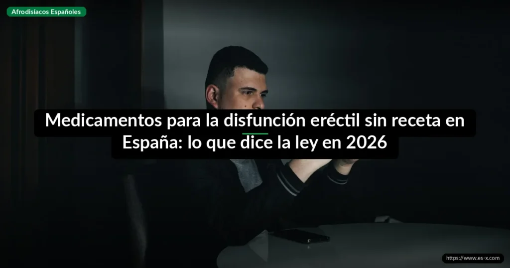 Medicamentos para la disfunción eréctil sin receta en España: lo que dice la ley en 2026