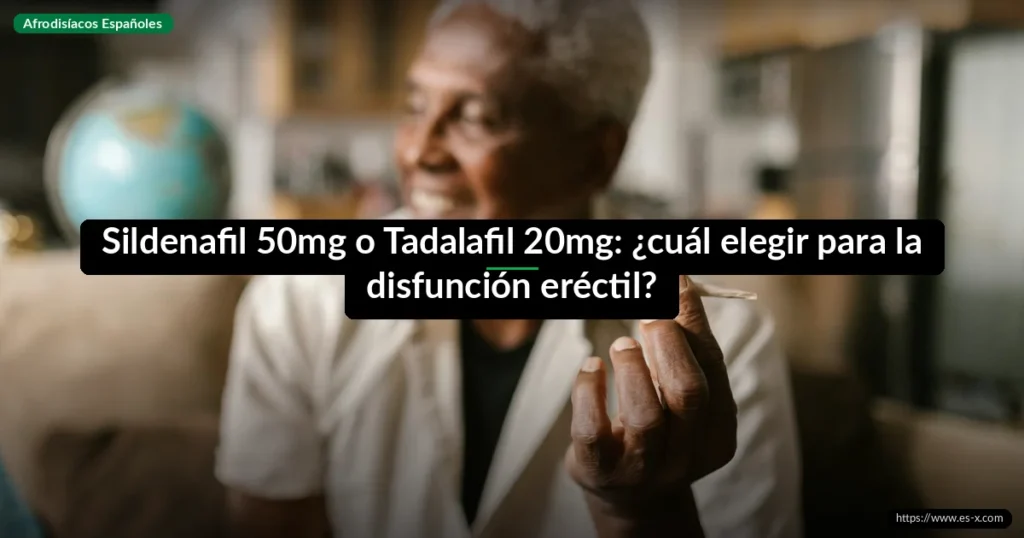 Sildenafil 50mg o Tadalafil 20mg: ¿cuál elegir para la disfunción eréctil?