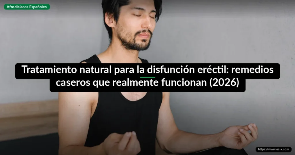 Tratamiento natural para la disfunción eréctil: remedios caseros que realmente funcionan (2026)