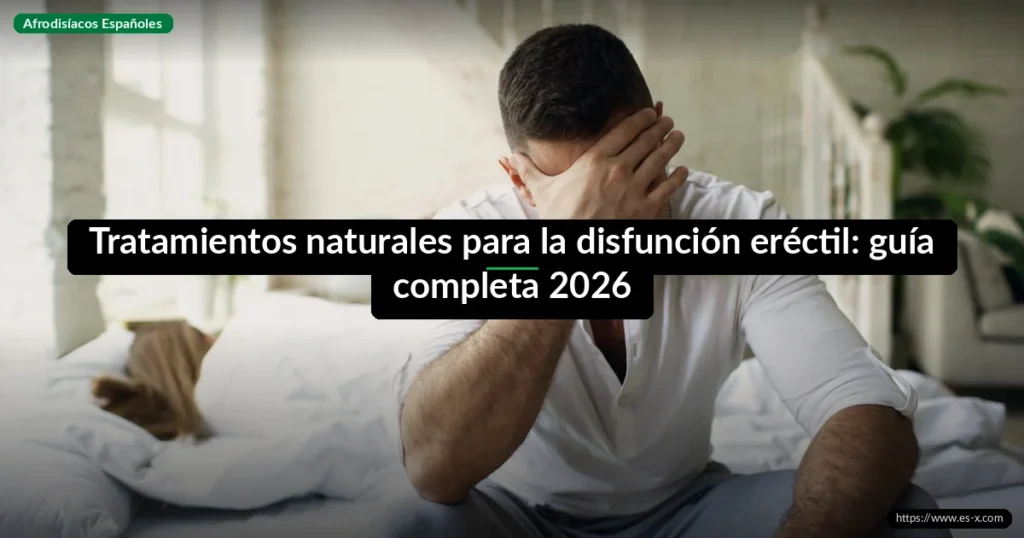 Tratamientos naturales para la disfunción eréctil: guía completa 2026