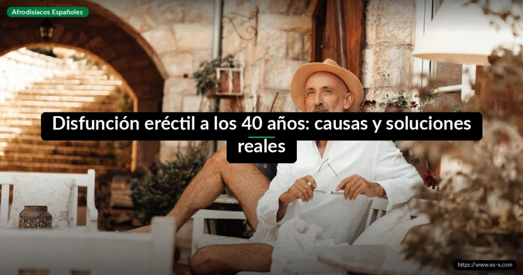 Disfunción eréctil a los 40 años: causas y soluciones reales