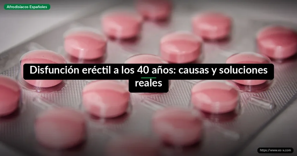 Disfunción eréctil a los 40 años: causas y soluciones reales