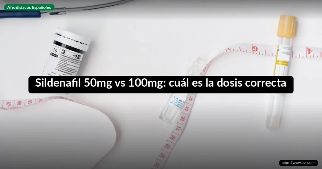 Sildenafil 50mg vs 100mg: cuál es la dosis correcta