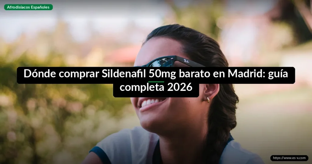 Dónde comprar Sildenafil 50mg barato en Madrid: guía completa 2026