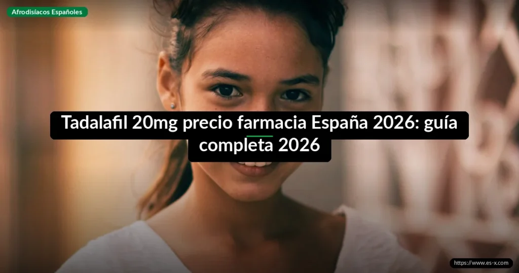 Tadalafil 20mg precio farmacia España 2026: guía completa 2026