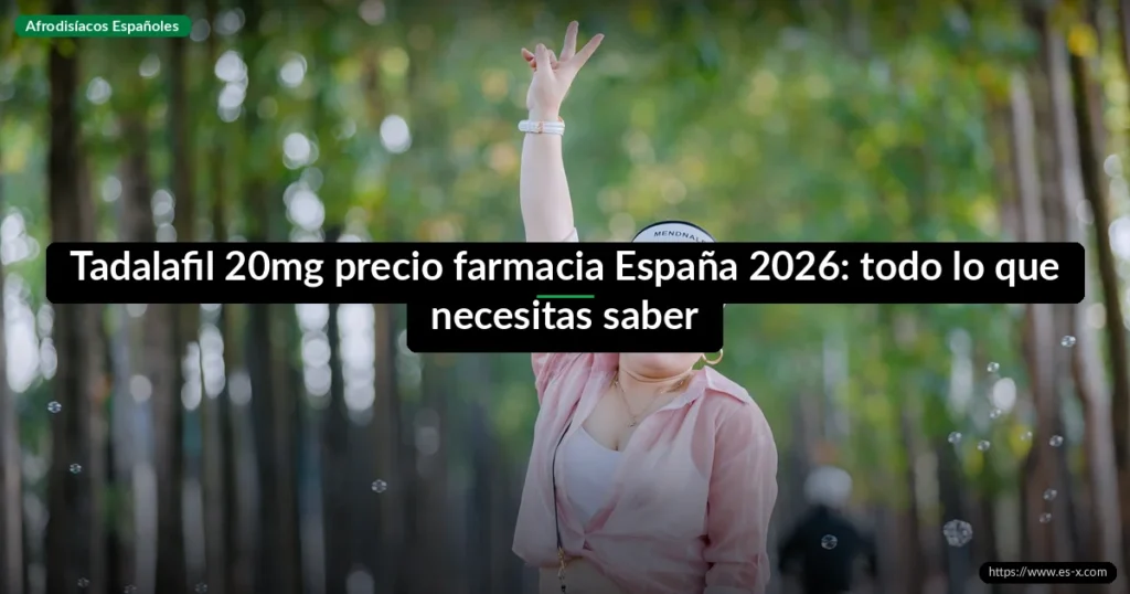 Tadalafil 20mg precio farmacia España 2026: todo lo que necesitas saber