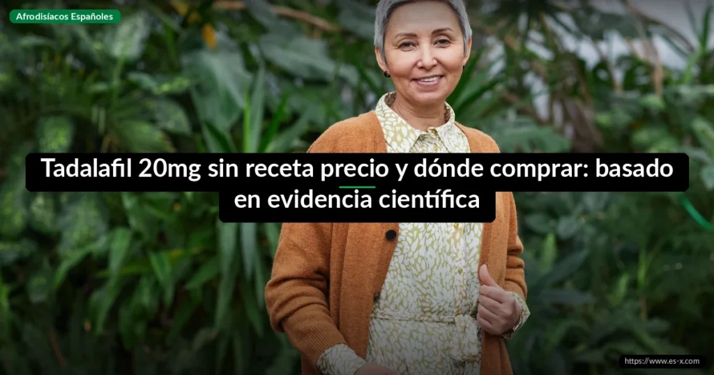 Tadalafil 20mg sin receta precio y dónde comprar: basado en evidencia científica